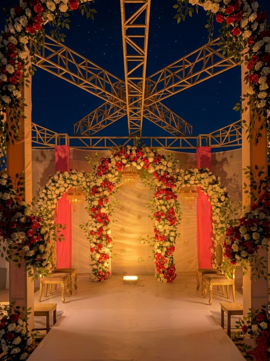 Banquet hall lighting detail